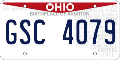 OH license plate GSC4079