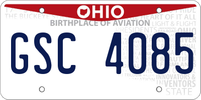 OH license plate GSC4085