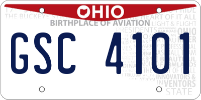 OH license plate GSC4101