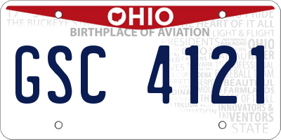 OH license plate GSC4121