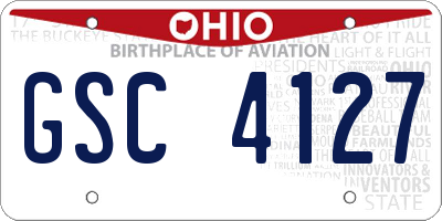 OH license plate GSC4127