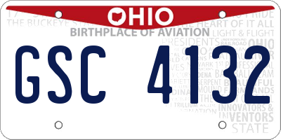 OH license plate GSC4132