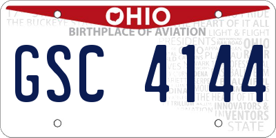 OH license plate GSC4144