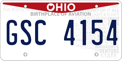 OH license plate GSC4154