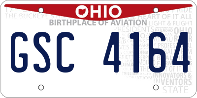 OH license plate GSC4164