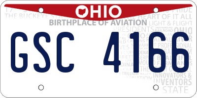 OH license plate GSC4166