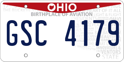 OH license plate GSC4179