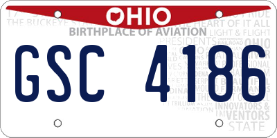 OH license plate GSC4186