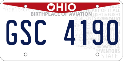 OH license plate GSC4190