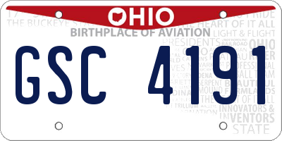 OH license plate GSC4191