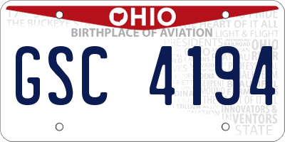 OH license plate GSC4194