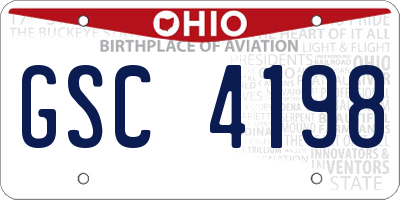 OH license plate GSC4198