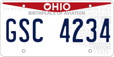 OH license plate GSC4234