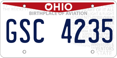 OH license plate GSC4235