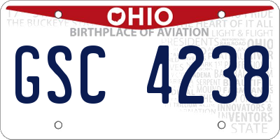 OH license plate GSC4238