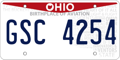 OH license plate GSC4254