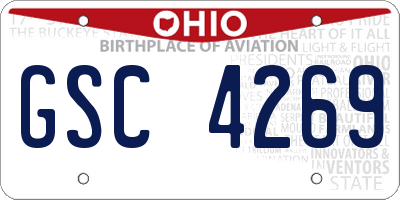 OH license plate GSC4269