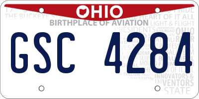 OH license plate GSC4284