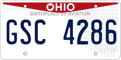 OH license plate GSC4286