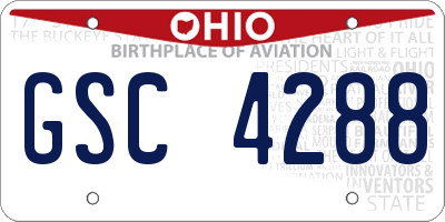 OH license plate GSC4288