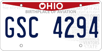 OH license plate GSC4294