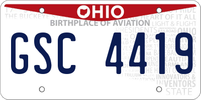 OH license plate GSC4419