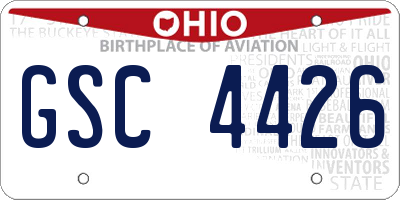 OH license plate GSC4426