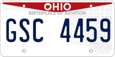 OH license plate GSC4459