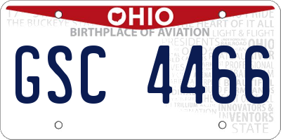 OH license plate GSC4466