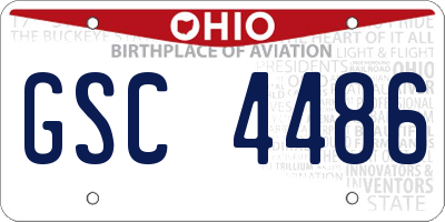 OH license plate GSC4486