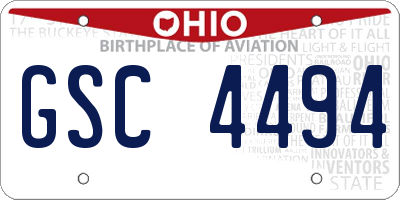 OH license plate GSC4494