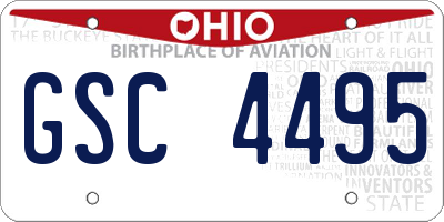 OH license plate GSC4495