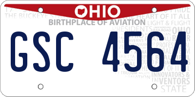 OH license plate GSC4564