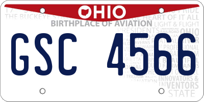 OH license plate GSC4566