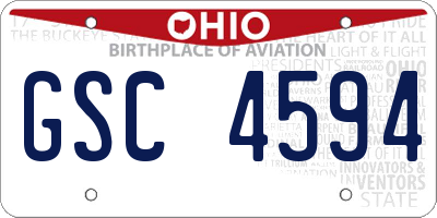 OH license plate GSC4594