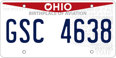 OH license plate GSC4638