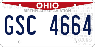 OH license plate GSC4664
