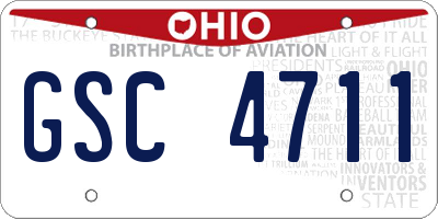 OH license plate GSC4711