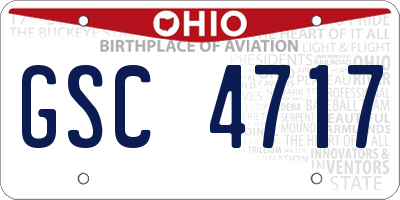 OH license plate GSC4717