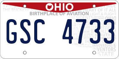 OH license plate GSC4733