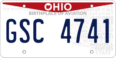 OH license plate GSC4741