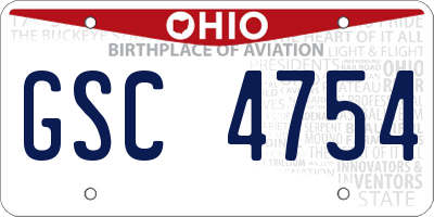 OH license plate GSC4754