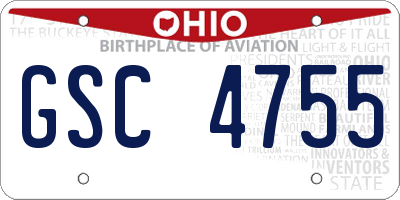 OH license plate GSC4755