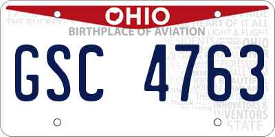 OH license plate GSC4763