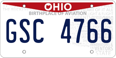 OH license plate GSC4766