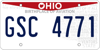 OH license plate GSC4771