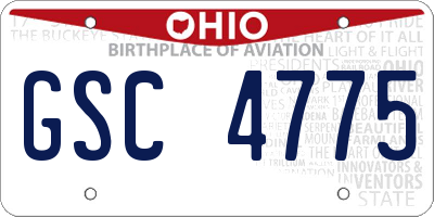 OH license plate GSC4775