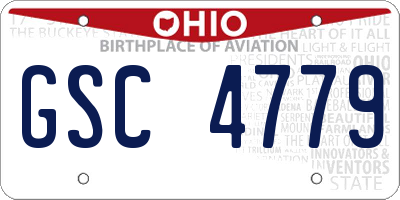 OH license plate GSC4779