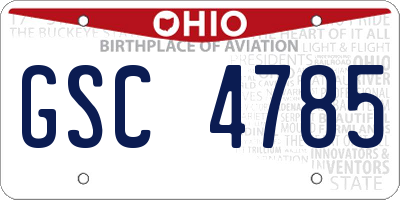 OH license plate GSC4785