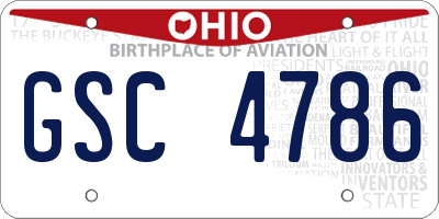 OH license plate GSC4786